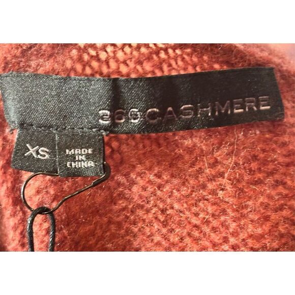360 Cashmere 109% Cashmere V Neck Sweater NWOT Size XS - Picture 3 of 4